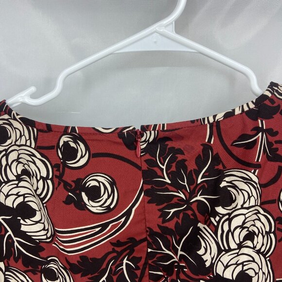 MaxMara Women 2 Floral Blouse Puff Short Sleeve Professional Office Career Top - Picture 3 of 7